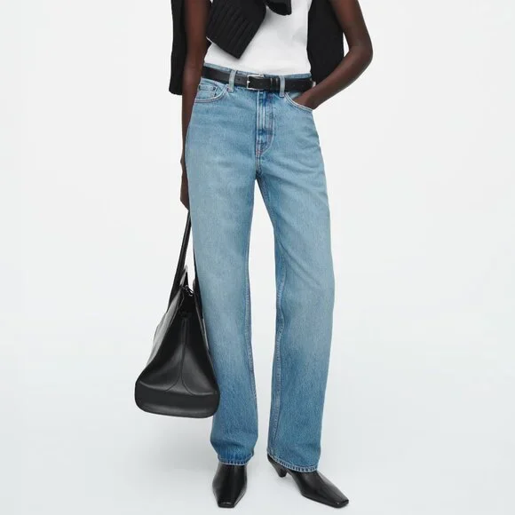 COS Column Jeans Light Blue Wash LIKE NEW! - Picture 1 of 16